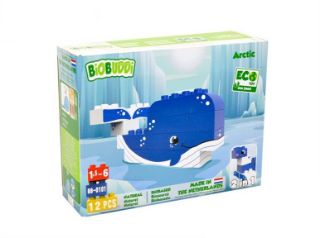 Obrázek z BiOBUDDi stavebnice Wildlife Arctic 2v1 velryba/lachtan 12ks 
